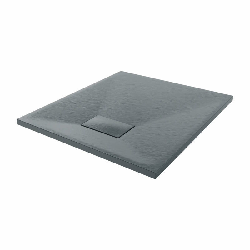 Bozidar W 32mm D Rectangle Shower Tray, 80cm H x 70cm W x 3.2cm D, Anthracite