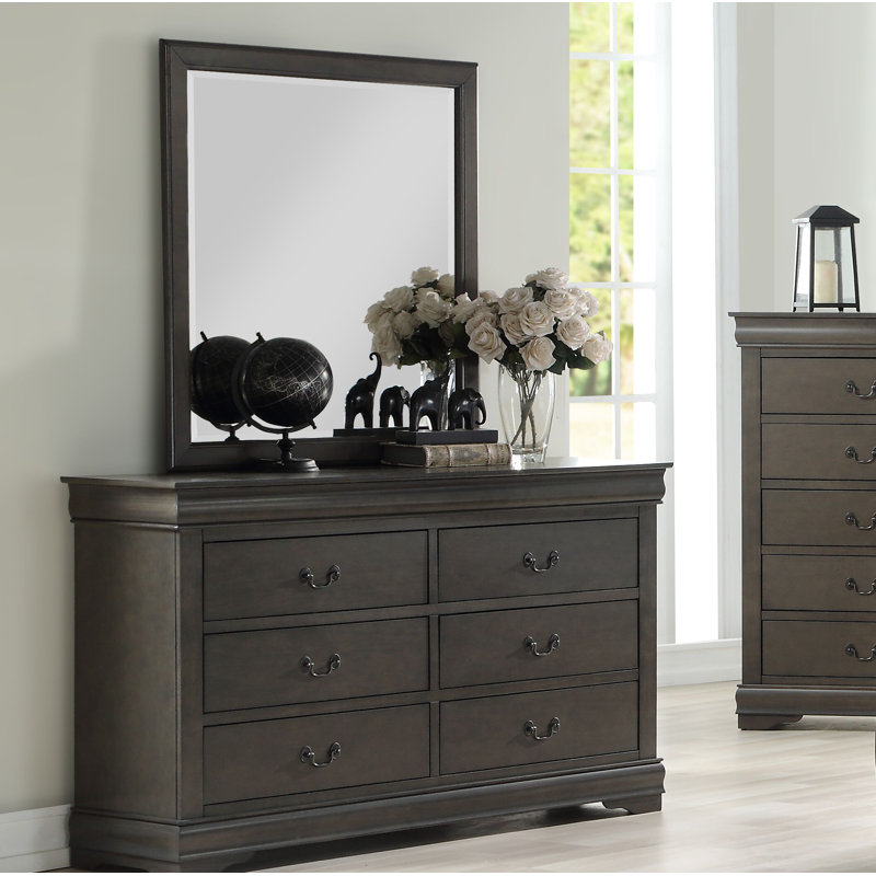 Commode double 6 tiroirs avec miroir Sophia