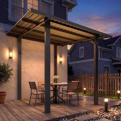 2.4X3.6M Outdoor Hardtop Gazebo Pergola For Patio