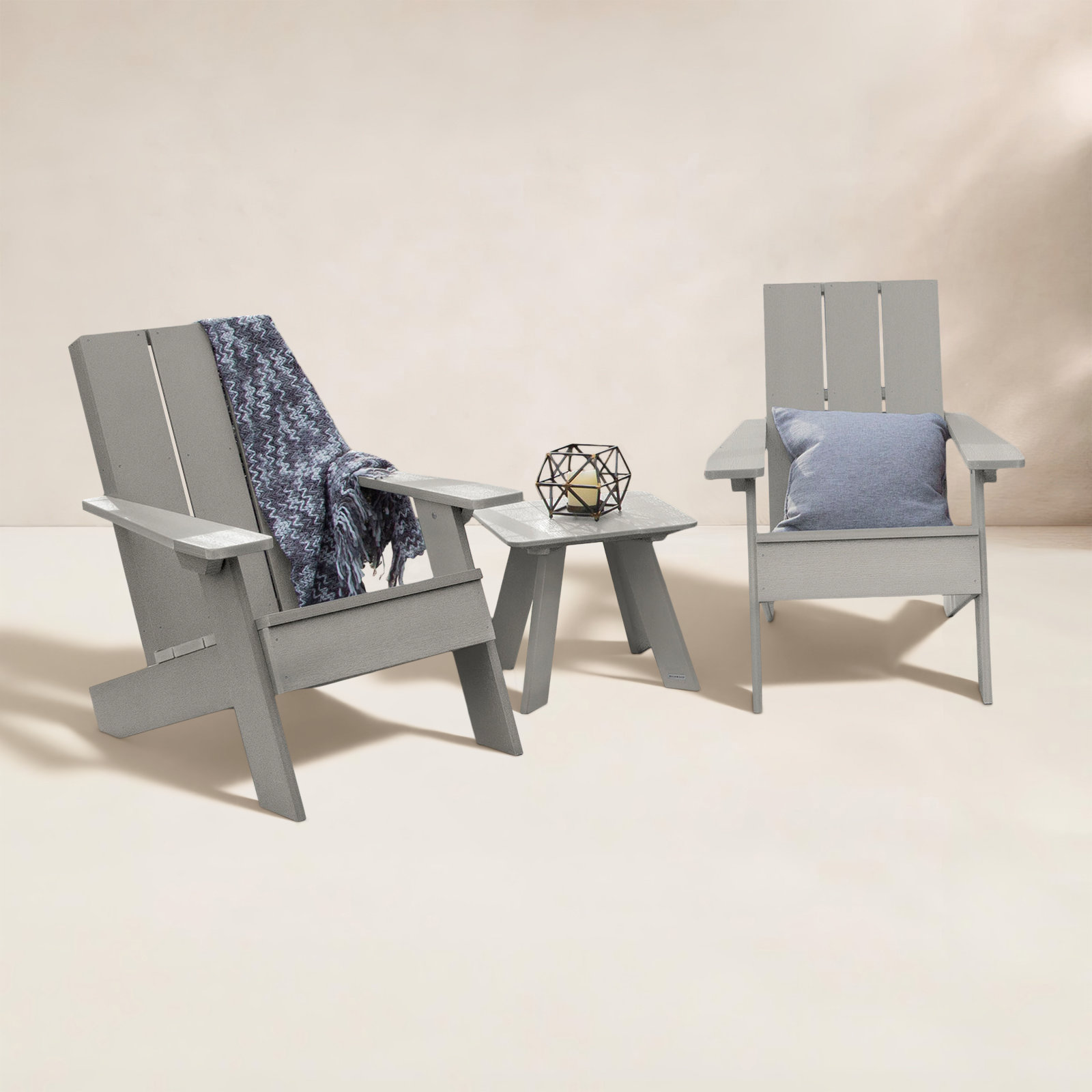 Byrnes 2 - Person Patio Conversation Set, Harbor Gray