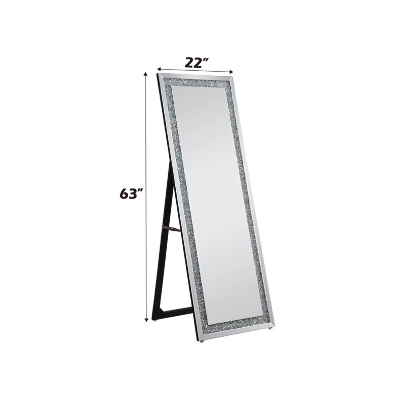 Miroir de plancher Traci, Gris foncé