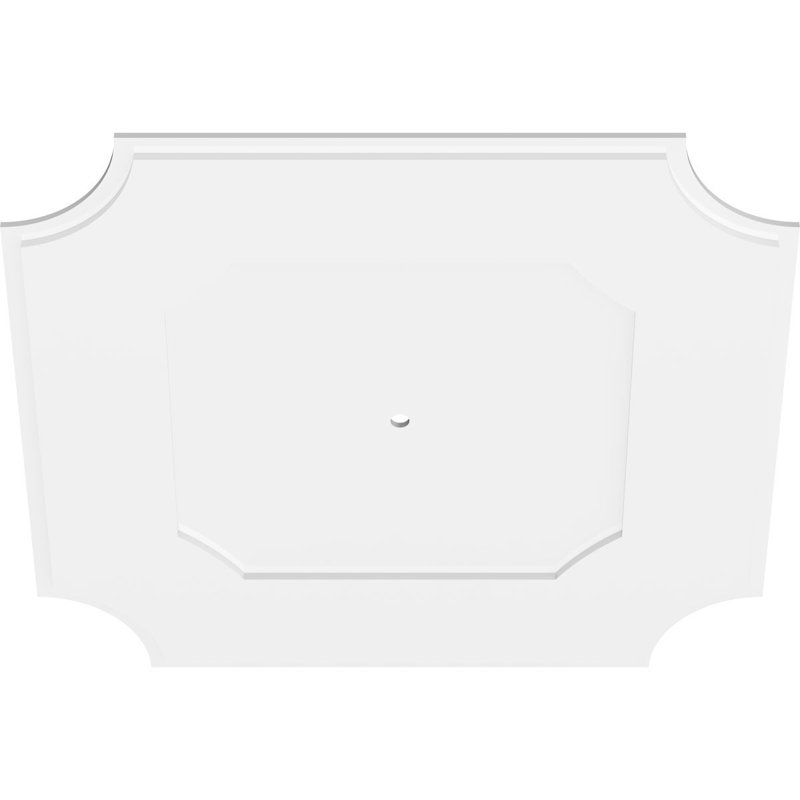 Médaillon de plafond contemporain en PVC de qualité architecturale 40 po x P 1 po x P 24 po x P 1 po