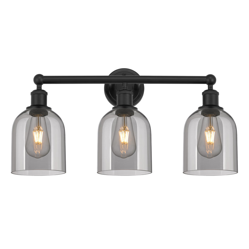 Allysson 3 - Light Dimmable Vanity Light, Light Smoke, Matte Black