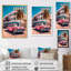 Miami Ocean Drive Pink Drive, reproduction d'art sur toile-790558609-790558615