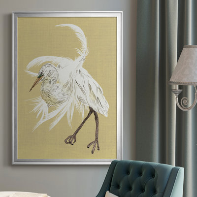 Heron Plumage VI, toile encadrée de qualité supérieure - prête à être accrochée