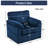 Comfortable Plush Corduroy Swivel Armchair for Various Rooms-682755035