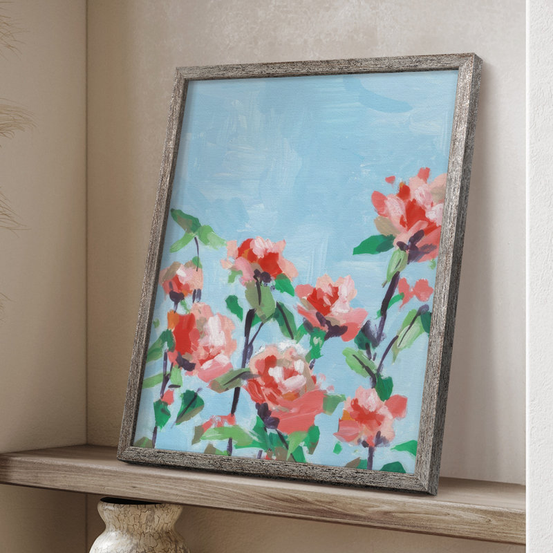 «Rose Garden Sky II», reproduction encadrée - bois massif, H 15 po x l 12 po