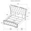 Lit à oreilles tapissier à DEL ivoire / brun clair