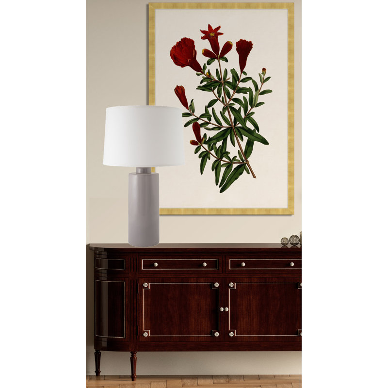 Brogdon Ceramic Table Lamp, Gloss Swanky Gray