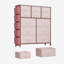 Commode 12 tiroirs, commode pour le salon avec 5 poches latérales et 2 crochets, rangement en tissu