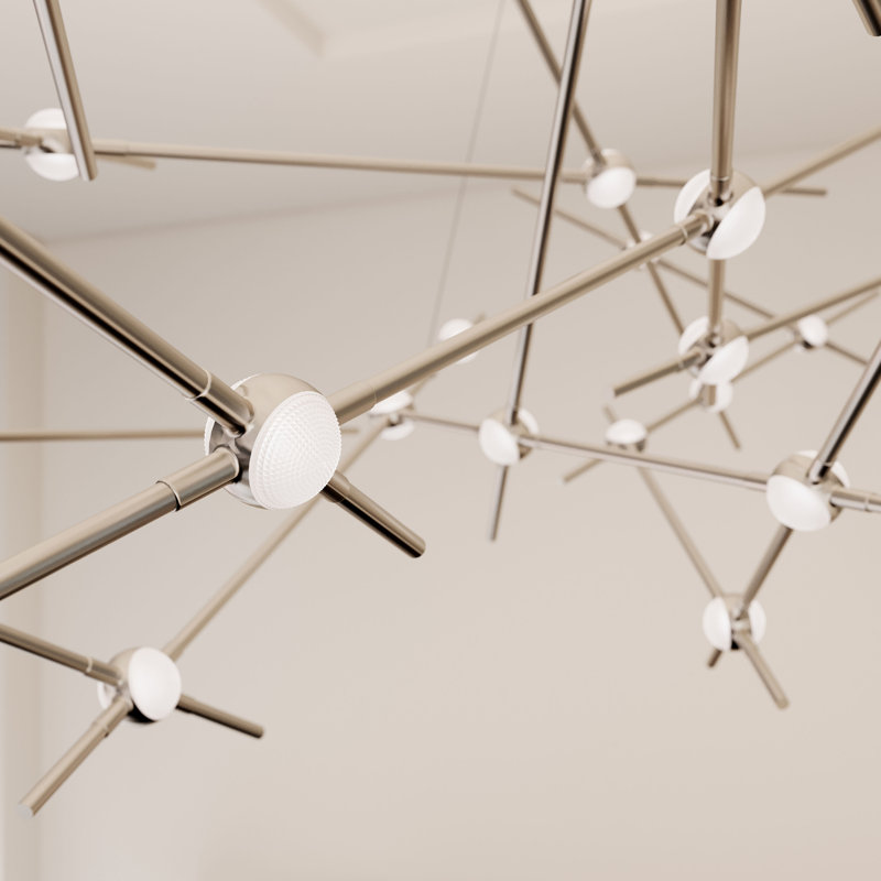 Constellation® 44 - Light LED Chandelier, Clear, Satin Nickel, 3000K