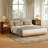 Modern Nightstand with 2-Drawers & Open Shelf, LED Nightstand with Built-in Charging Station,Suitable for Bedroom-1037539818-1037539817