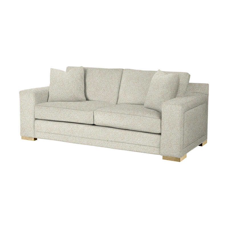 Canapé à accoudoirs carrés Ravenswood, Dune, Polyester fumée
