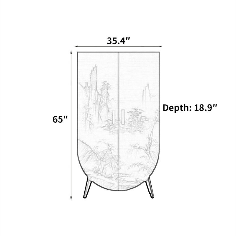 Garde-robe rétro pour chambre à coucher, Brun