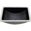 Lavabo de salle de bain en céramique noire de 21 po x 14,46 po, construction de haute qualité, trop-plein intégré, comptoir intégré sans encombrement, conception simplifiée encastrée de 18,7 lb, teinture, installation peu encombrante