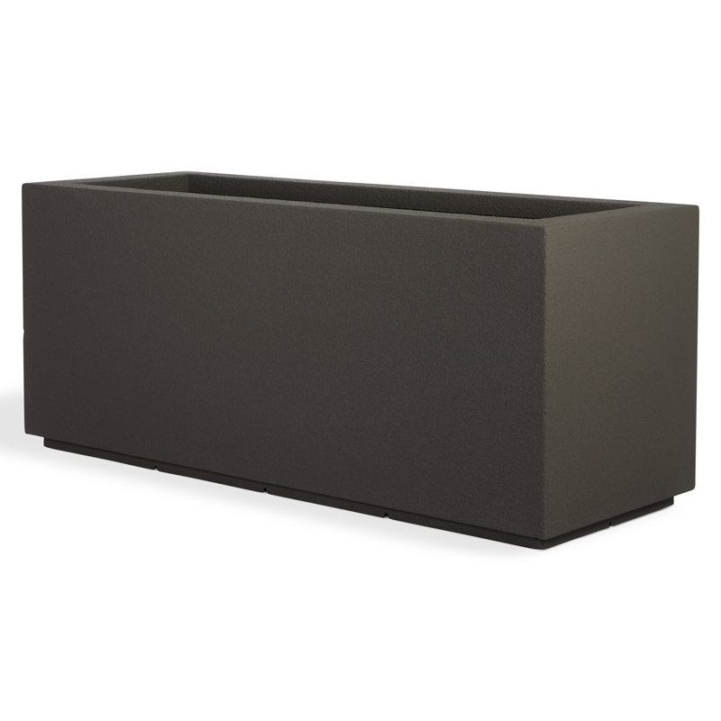 Milan Tall Polymer Box, Slate Gray, 19" H x 46" W x 17" D
