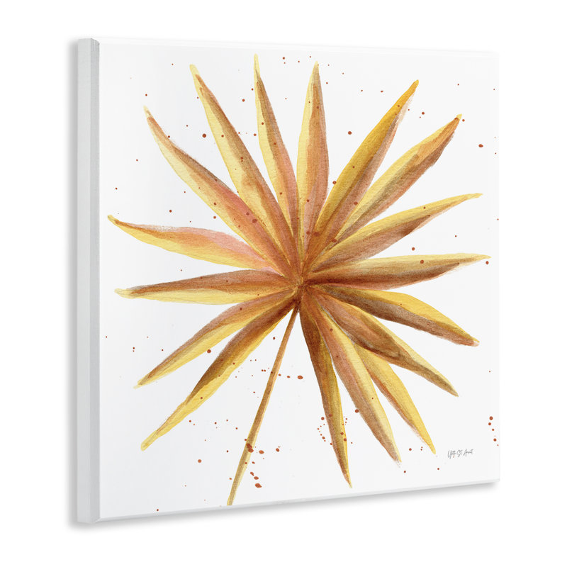 "Golden Palm Frond", art mural sur toile par Yvette St. Amant