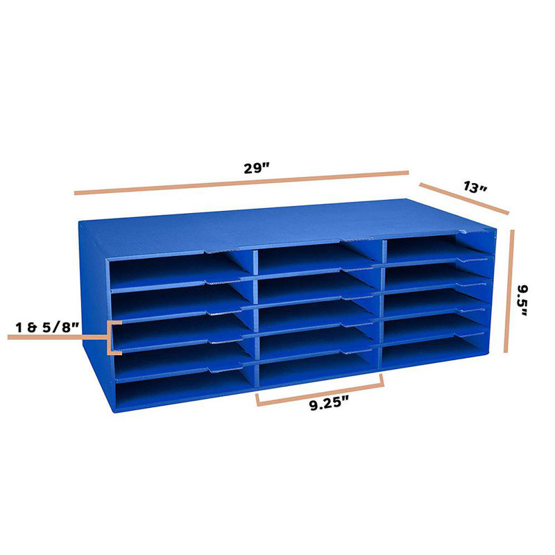 AdirOffice Cardboard / Paper Compartment Mailroom Organizer
