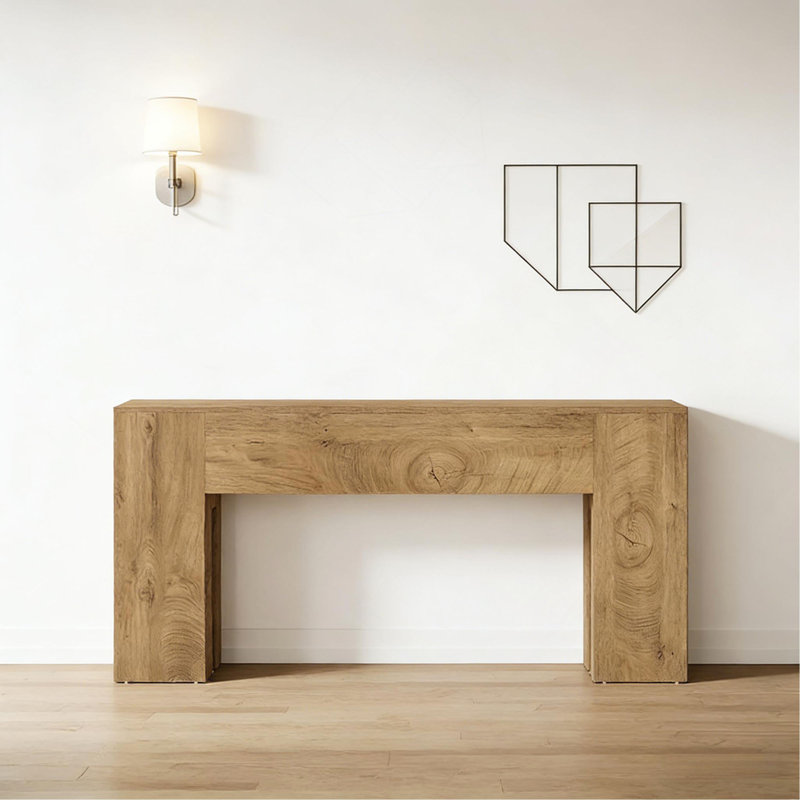 Table d'appoint rustique, console élégante en bois