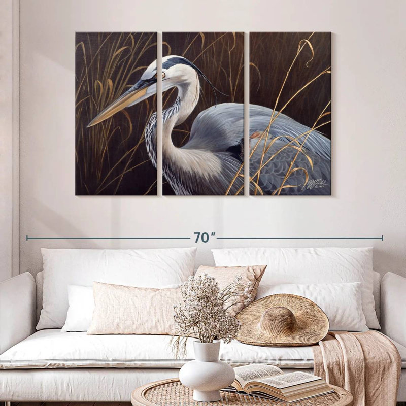 Brampt Great Blue Heron, 32" H x 50" W