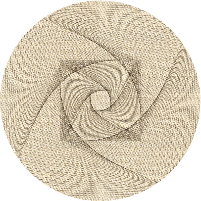Abstract Indoor Rug, Round 5'