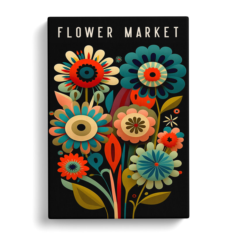 XMKTMKT-175 Contemporary Flower Market Exhibition No.10 - Wrapped Canvas Print