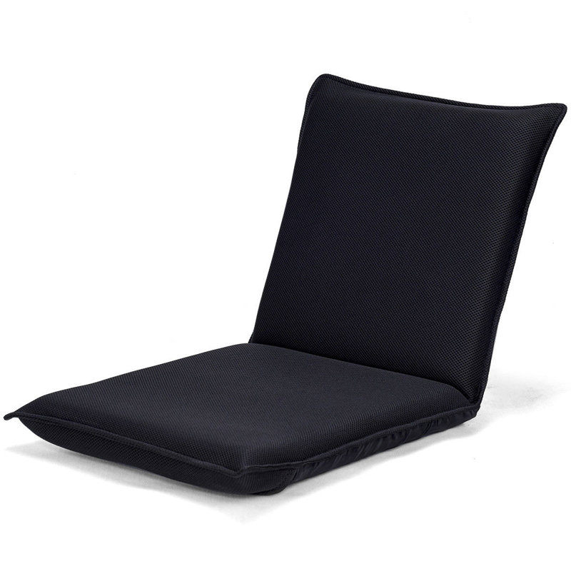 Ortega Upholstered 18'' Lazy Sofa, Black