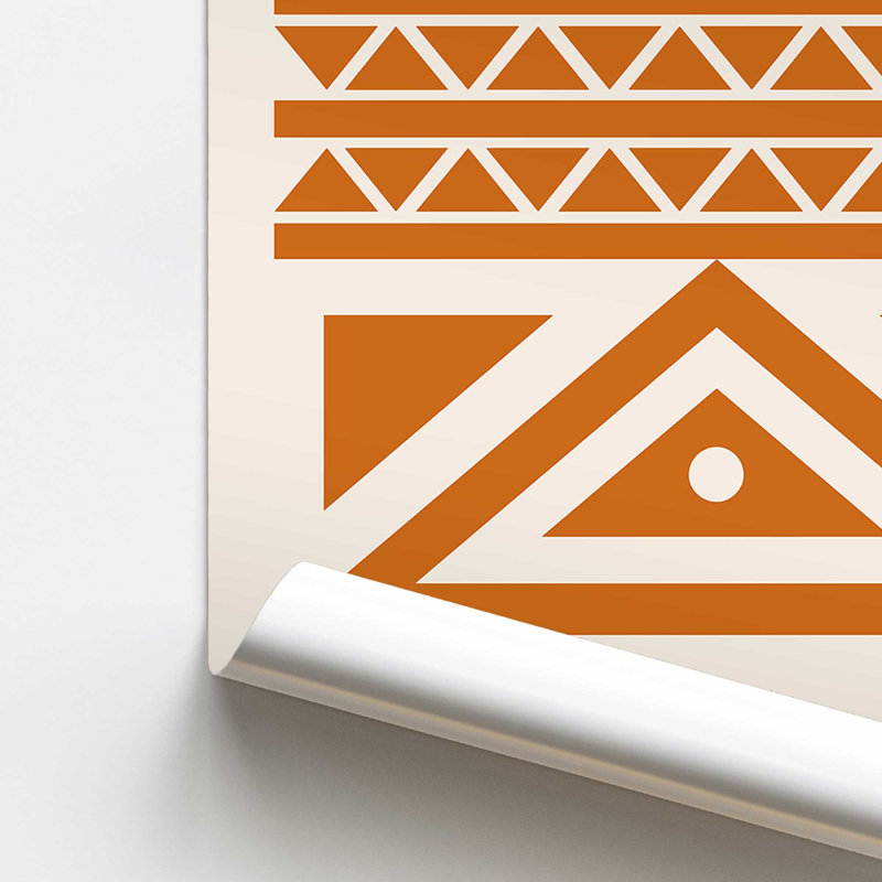 Motif tribal moderne III, impression sur rouleau, H 10 po x l 8 po