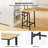 47.2" Kitchen Dining Table Set With 2 Stools And Drop Leaf-1608053885