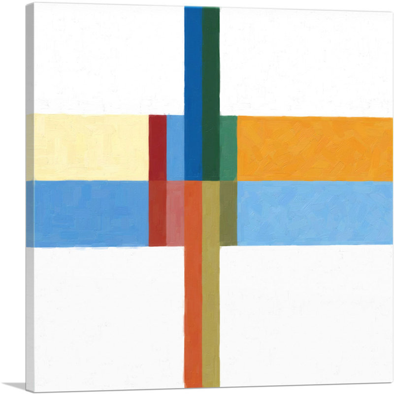 Mid-Century Modern Tall Command - Impression sur toile tendue, H 36 po x l 36 po x P 0,75 po
