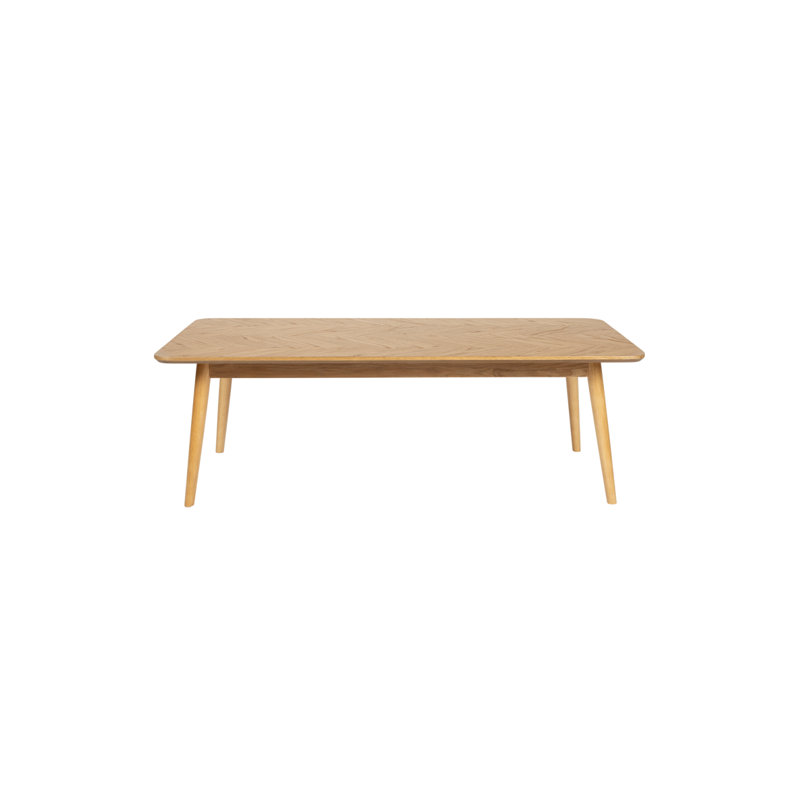 Fabio Solid Wood Coffee Table, Light Brown