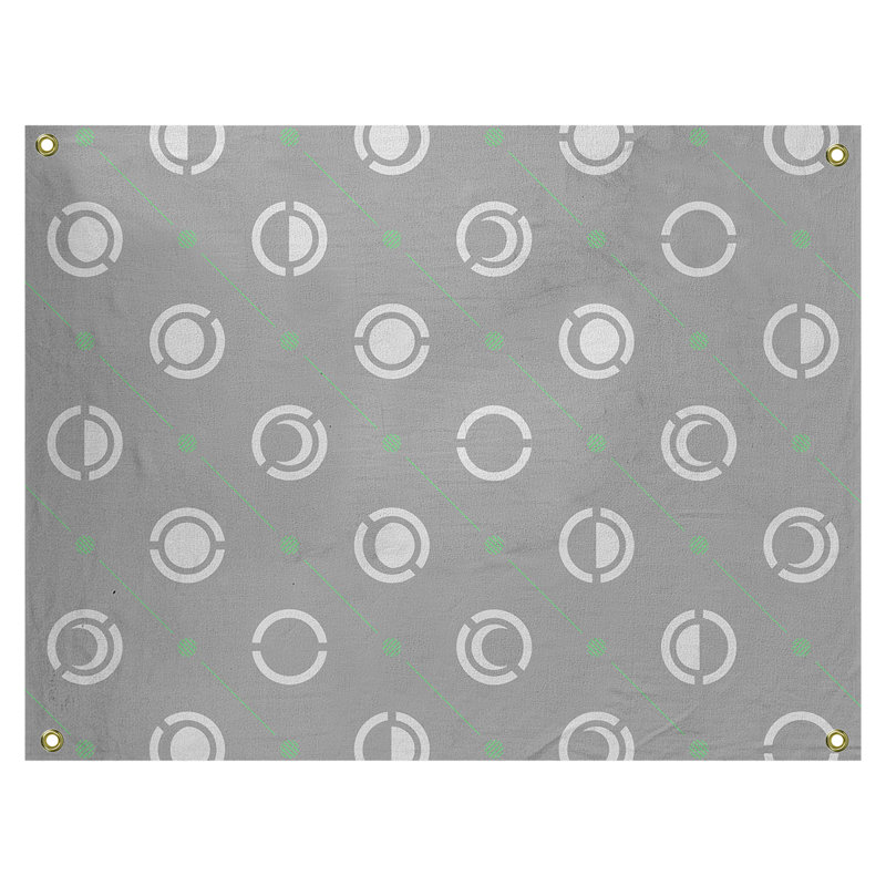 Tapisserie, H 26 po x l 36 po, Gris / blanc / vert