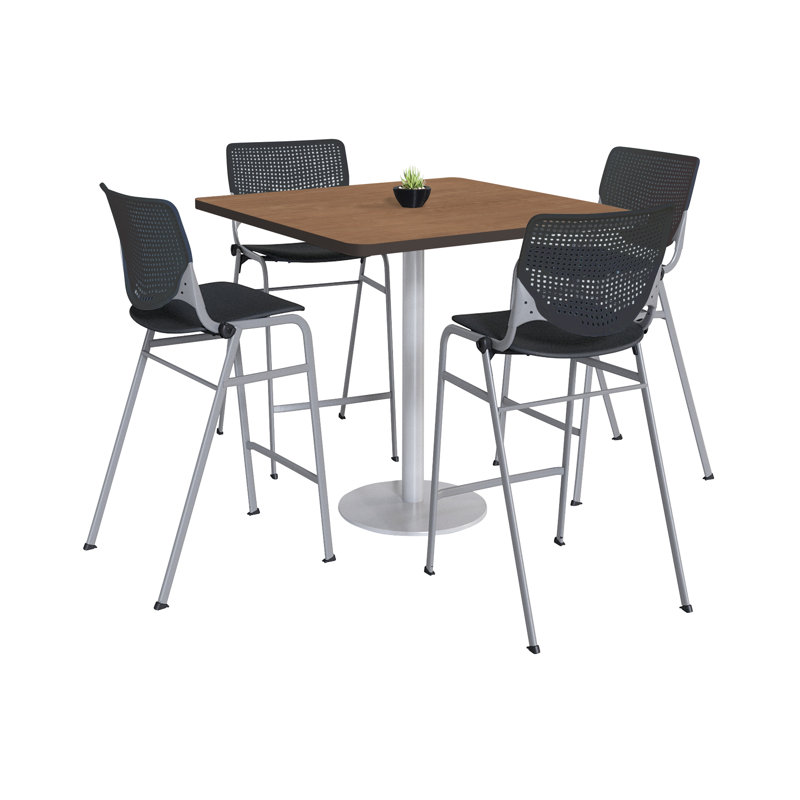 Ensemble de table de salle à manger et chaise Kool L 42 po, H 41 po x L 36 po x l 36 po, Noir, Blanc