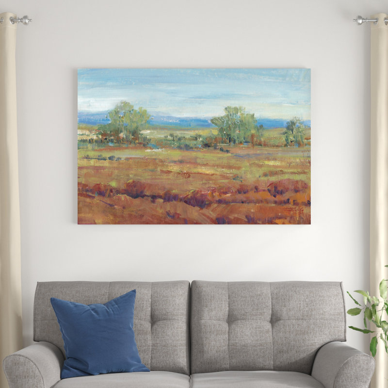 «Red Clay II», peinture sur toile, H 32 po x l 48 po