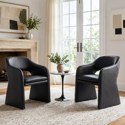 Fauteuil rembourré en similicuir