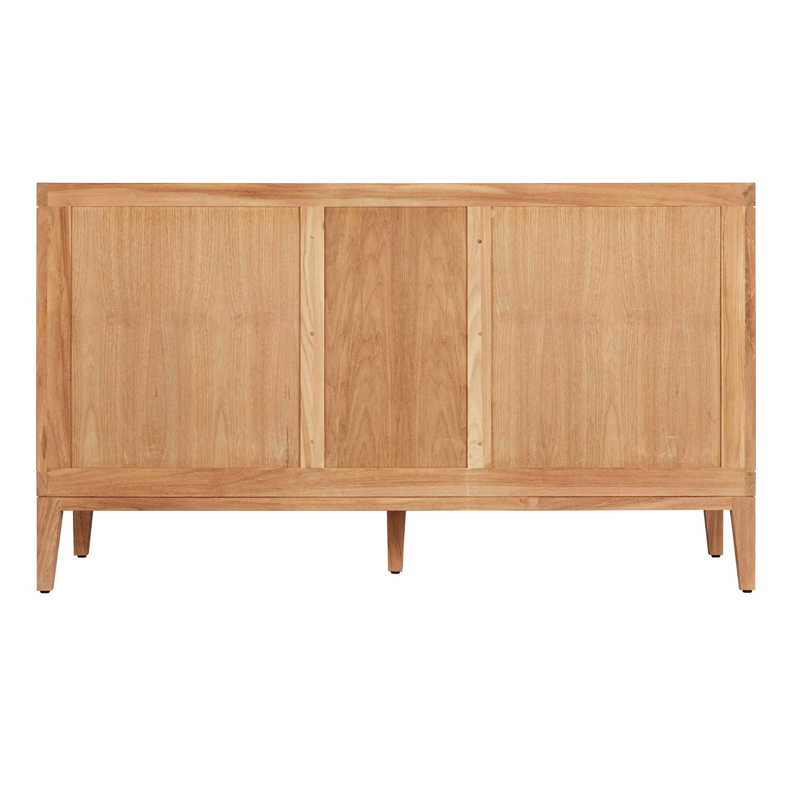 Aliso 60" Double Bathroom Vanity, Arctic White Quartz, No Faucet Hole, Natural Teak