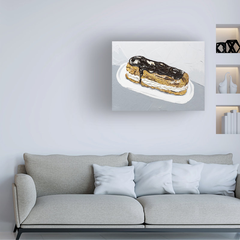 Éclair au chocolat bolologien sur toile, H 14 po x l 19 po x P 2 po