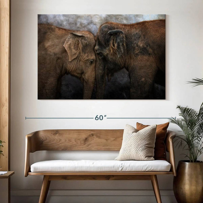 «Brampt Elephant Young Love», H 34 po x l 51 po
