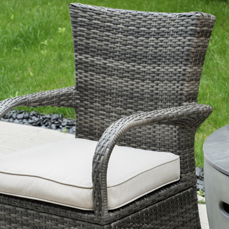 Chaise de salle à manger 2 pièces avec coussins Medea, Gris