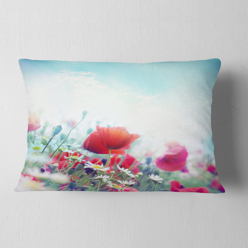 Coussin lombaire floral