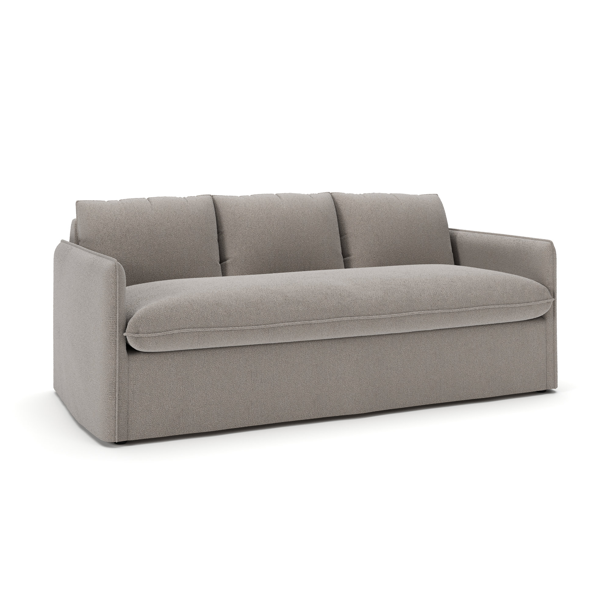 Bellatrix 83'' Slipcovered Sofa, Apollo Pebble Boucle