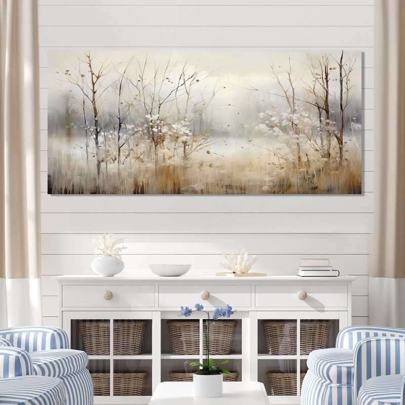 «Winter Meadow View calmness II», impressions sur toile Meadow, H 32 po x l 16 po, Sans cadre, Toile tendue