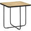 Table d'appoint avec base en métal noir, base carrée en fer 24 po pour la maison