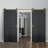 Classic Brass Single Sliding Barn Door Hardware Kit with Track/Rail (Not Include Door)-107242146
