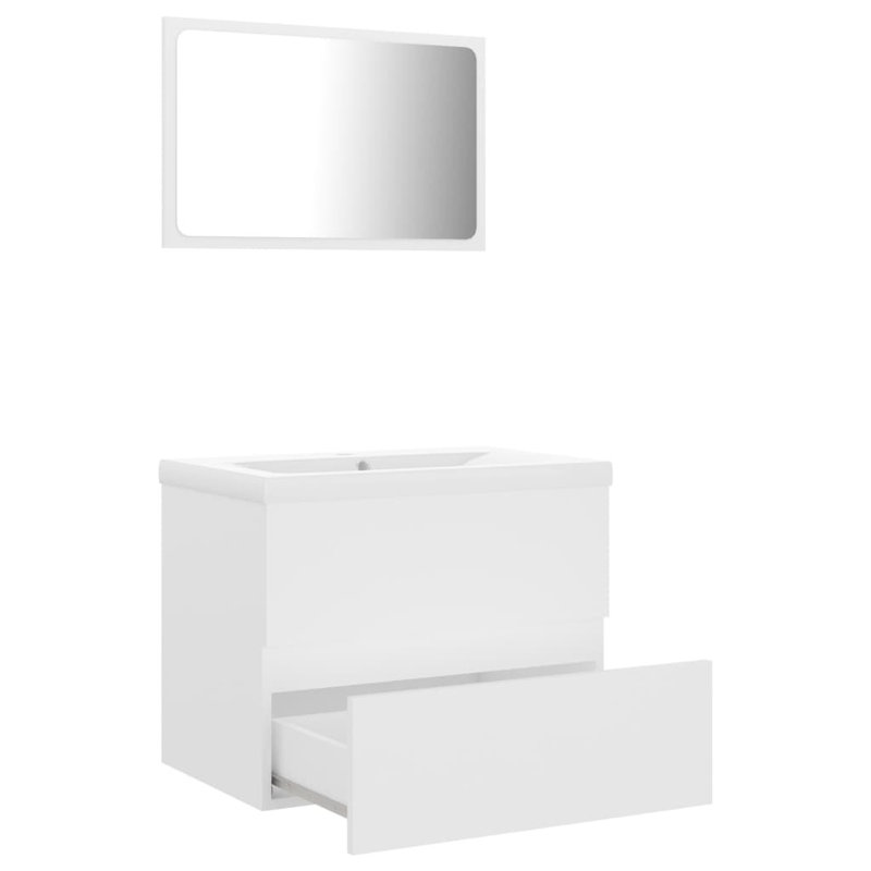 Audreana 600mm Single Bathroom Vanity with Integrated Ceramic Basin, White