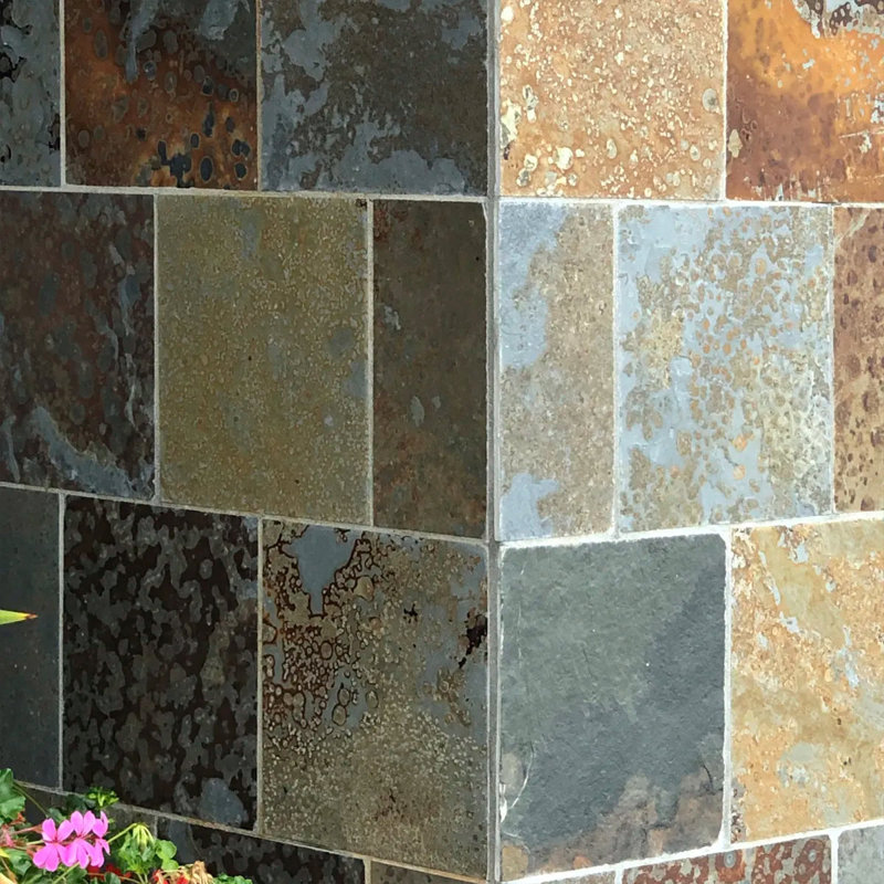 Carreau de mur et de sol en ardoise multicolore Amazon