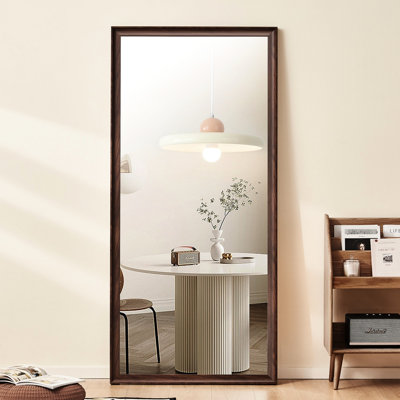 Miroir pleine longueur élégant avec cadre en bois artificiel