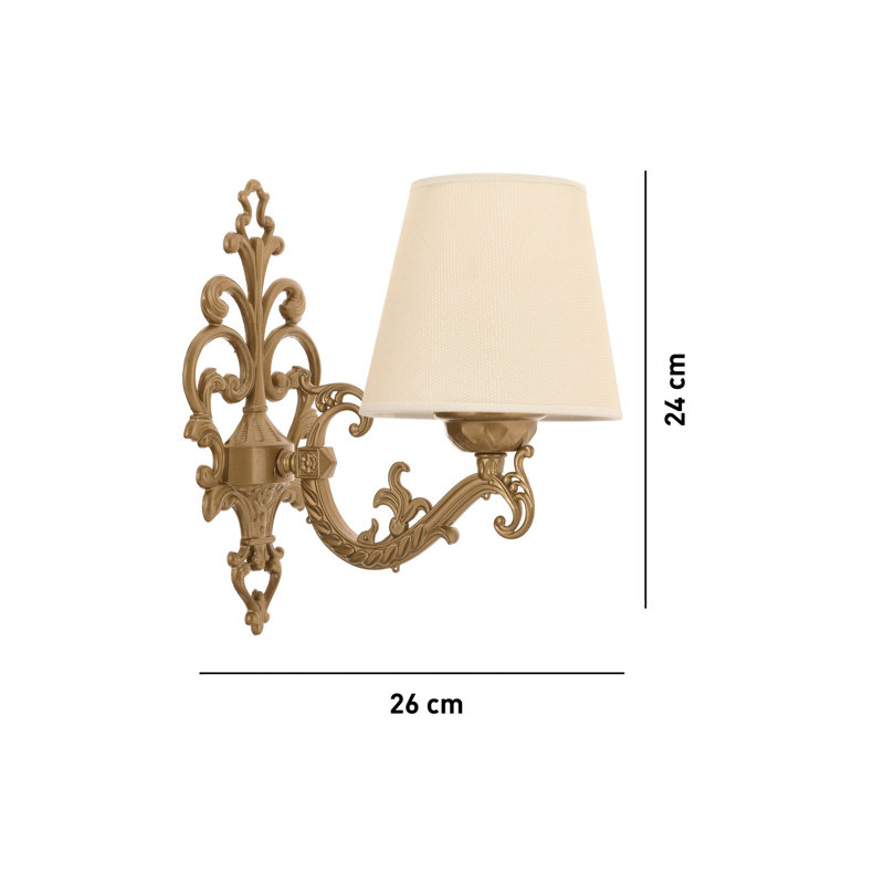 Lampe murale, Doré