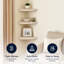 Caloundra 3 Piece Rustic Triangle Whitewashed Floating Corner Shelf-2111446168