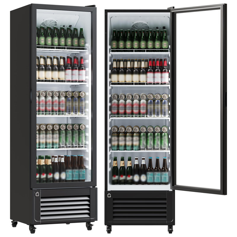 Réfrigérateur commercial pour boissons, réfrigérateur à une porte vitrée